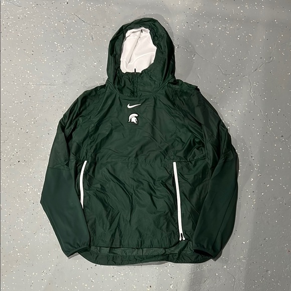 Nike Michigan State Spartans Green Hooded Windbreaker - Picture 1 of 5